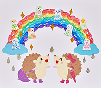 てるてるぼうずと虹