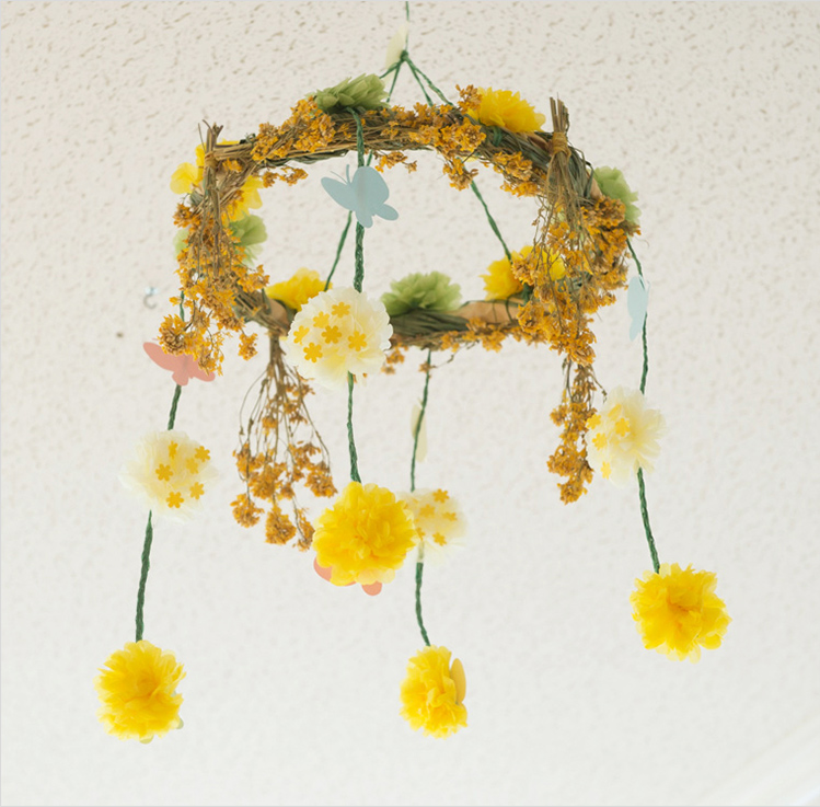 菜の花天井飾り